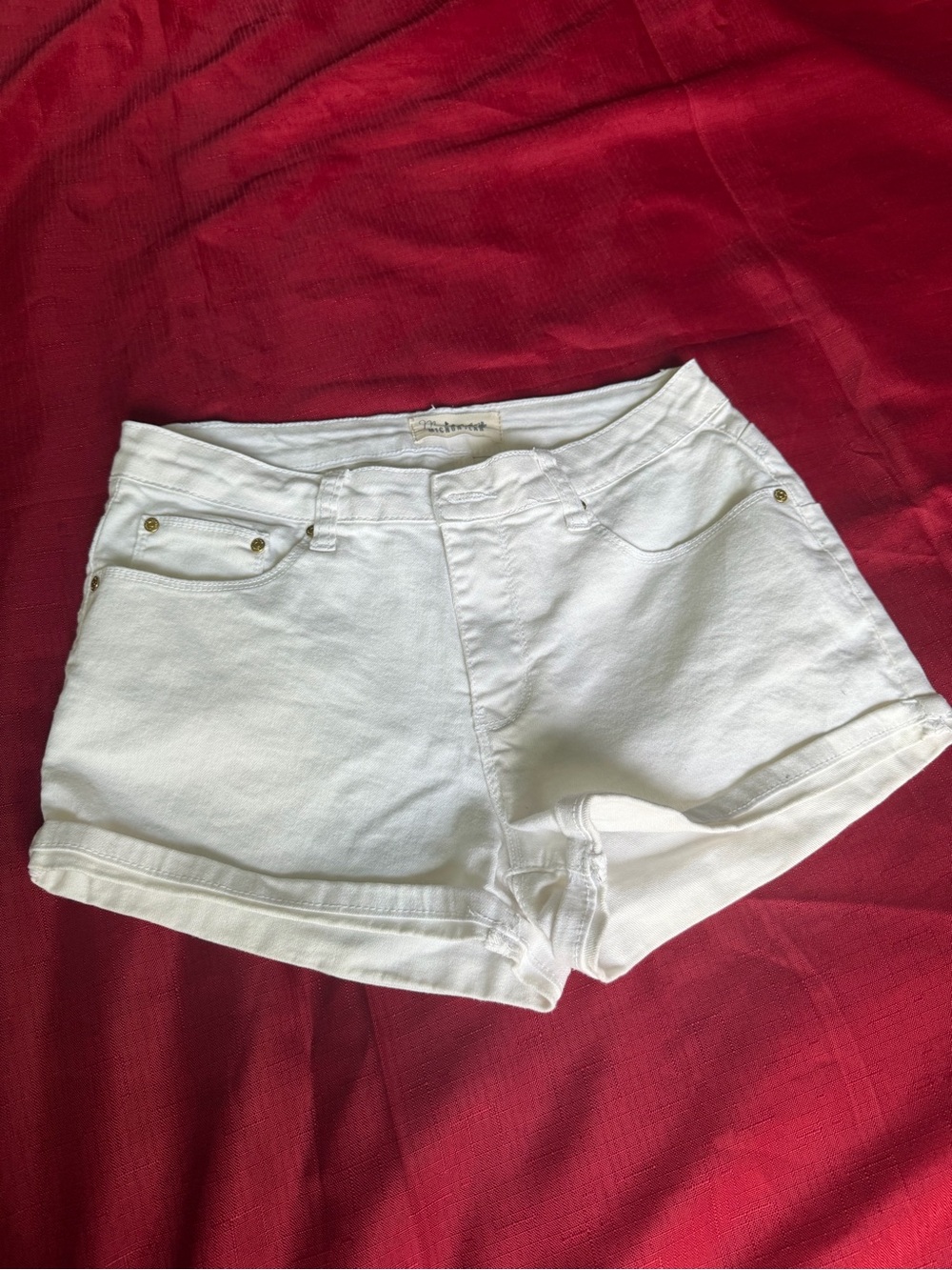 Othr White High-Rise Denim Shorts